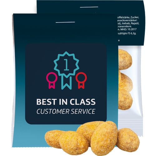 BBQ peanuts, ca. 10g, express midi bag with promotional flyer