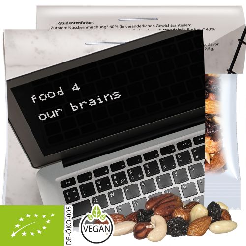 Organic trail mix, ca. 30g, express maxi bag with promotional flyer