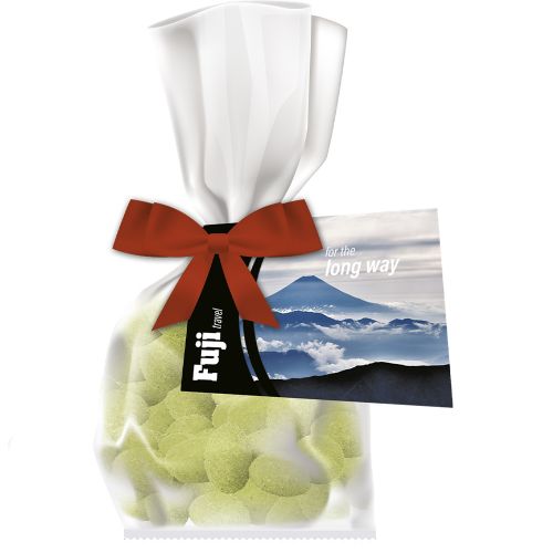 Wasabi peanuts, ca. 25g, express flat bag with bow with advertising card