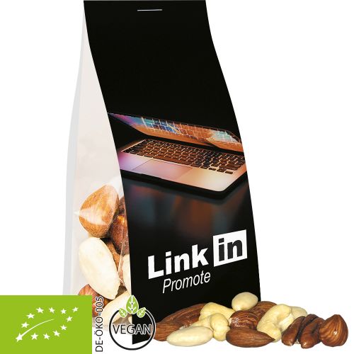 Organic nut mix , ca. 40g, express pouch with promotional flyer