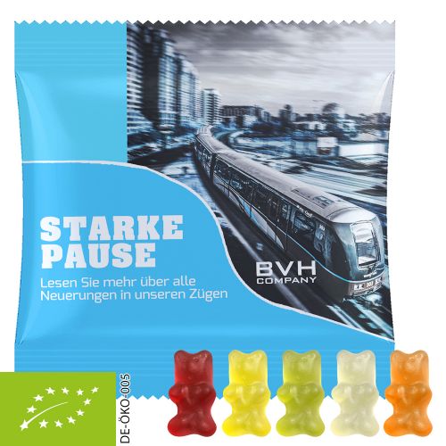 Organic gummy bears with gelatine, ca. 30g, maxi bag