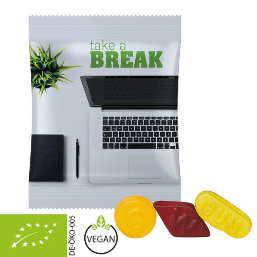 Organic wine gums without gelatine, ca. 20g, maxi bag