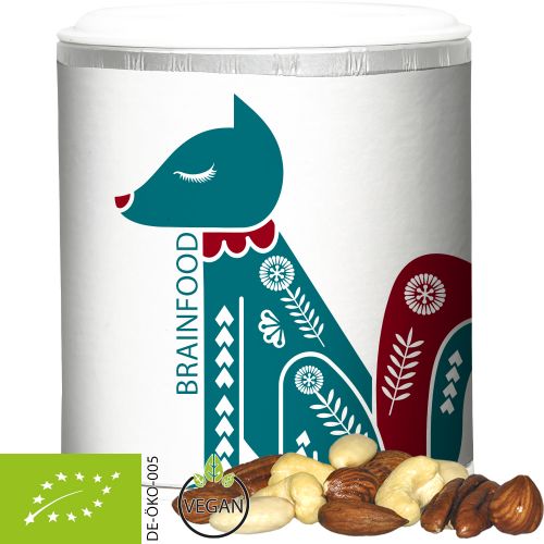 Organic nut mix , ca. 50g, cardboard can mini with label