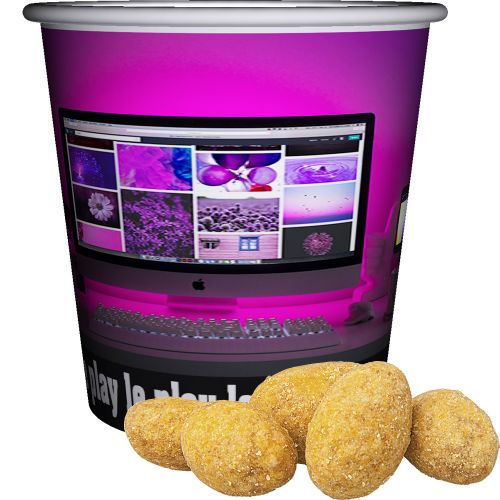 BBQ peanuts, ca. 30g, mini snack cup