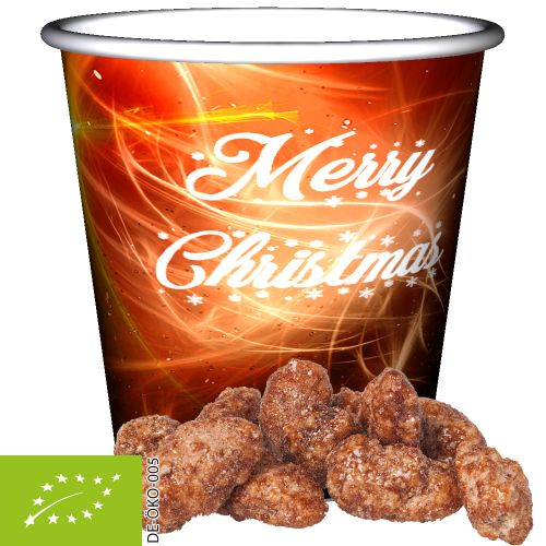 Organic burnt almonds, ca. 40g, mini snack cup