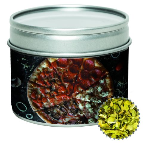 Pizza herb, ca. 16g, metal tin with window with label