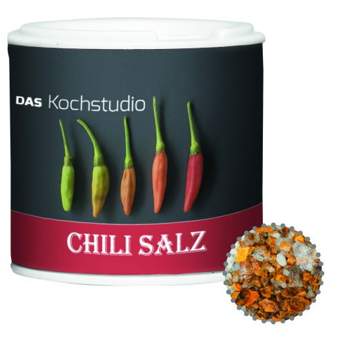 Chili salt, ca. 25g, cardboard spice shaker with label