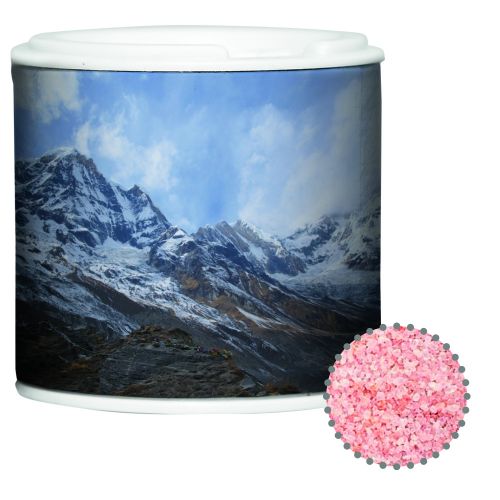 Pink crystal salt, ca. 50g, cardboard spice shaker with label