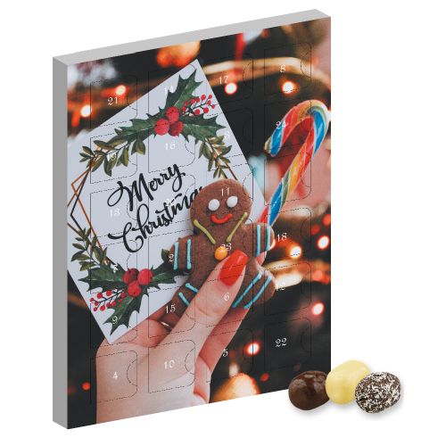 chocolate coconut cubes mix, ca. 80g, advent calendar mini vertical