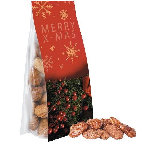 Burnt almonds, ca. 40g, express pouch with promotional flyer