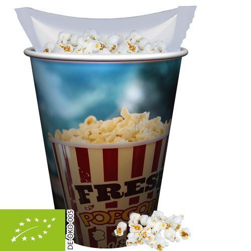 organic popcorn salty, ca. 10g, maxi snack cup with maxi bag