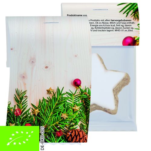 Organic cinnamon stars, ca. 7g, express flowpack with promotional flyer