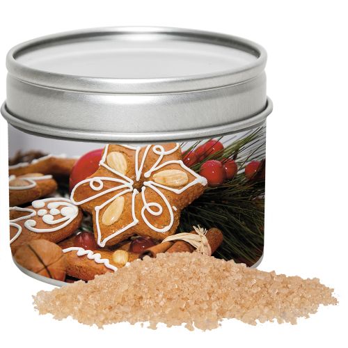 spice mix lebkuchen, ca. 70g, metal tin with window with label