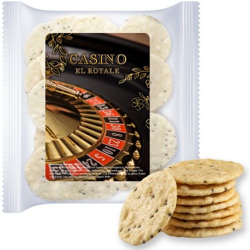 Sea salt crackers, ca. 15g, express maxi bag with label