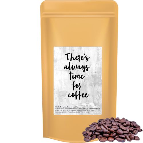 Coffee beans, ca. 250g, maxi stand up pouch with label