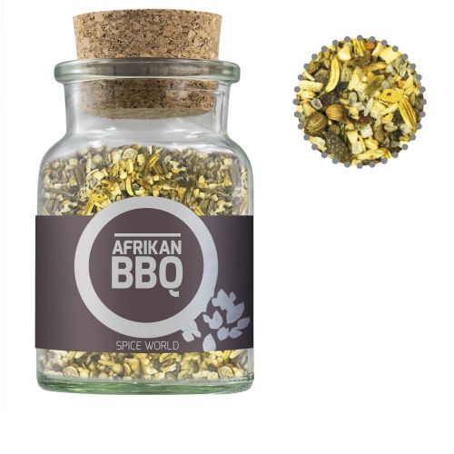 African BBQ, ca. 75g, cork glass with label