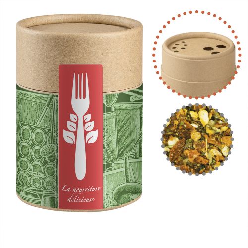 Tomato mozzarella spice, ca. 50g, biodegradable eco cardboard shaker with label