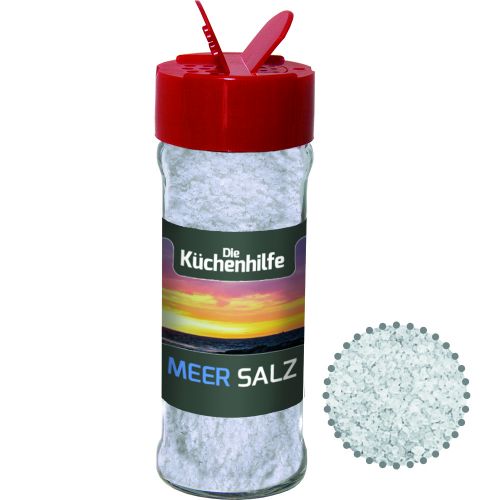 Sea salt, ca. 80g, spice shaker with label