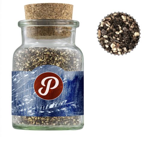 Pepper crushed, ca. 65g, cork glass with label