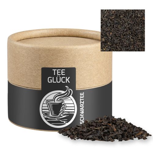 Black tea, ca. 15g, biodegradable eco cardboard can mini with label