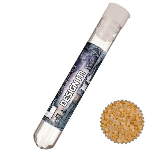 Smoke salt coarse, ca. 12g, test tube with label