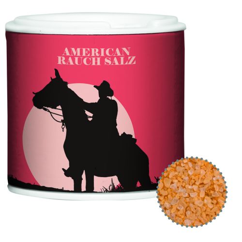 Smoke salt coarse, ca. 50g, cardboard spice shaker with label