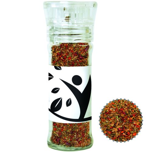 Mediterranean veggie mix, ca. 35g, transparent spice mill with label