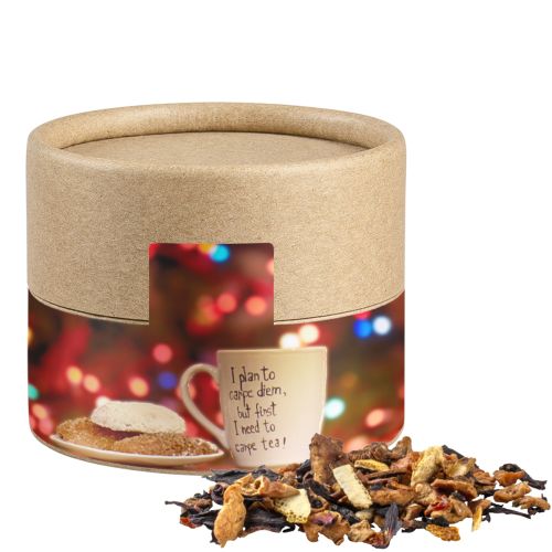 Grandmas baked apple tea, ca. 25g, biodegradable eco cardboard can mini with label