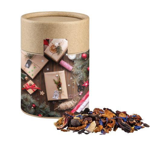 Christkindl tea, ca. 50g, biodegradable eco cardboard can midi with label