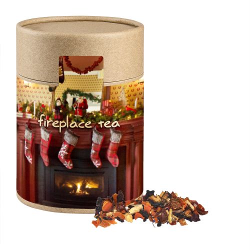 Fireplace tea, ca. 150g, biodegradable eco cardboard can maxi with label