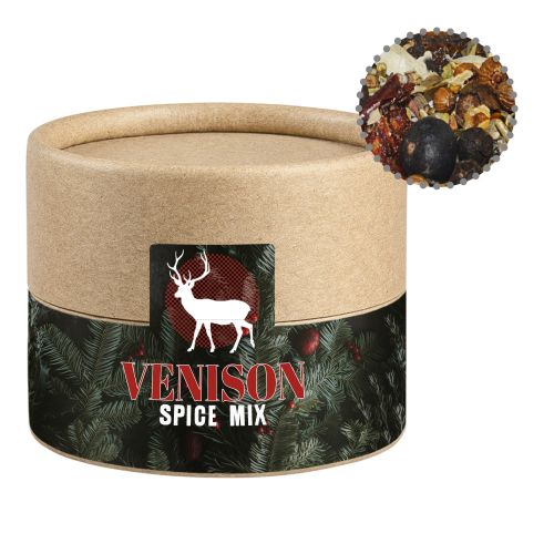 Christmas spice mix venison, ca. 30g, biodegradable eco cardboard can mini with label
