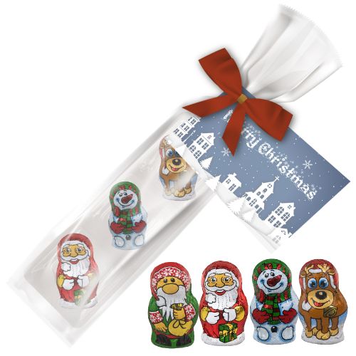 chocolate Christmas mix, ca. 20g, express present-stick with advertising card