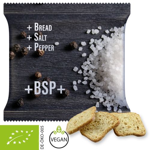 Organic bread chips salt and pepper, ca. 20g, maxi bag