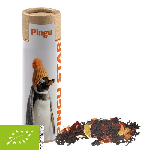 organic Christmas black tea, ca. 9g, biodegradable eco cardboard tube with label